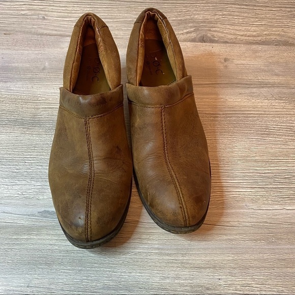 BOC Born concepts woman’s brown leather mule bootie clog Kinney bc0546 - Picture 3 of 12